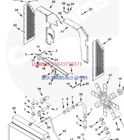北京康辦570(常閉)發電機組康明斯KTAA19-G6風扇罩殼3021669